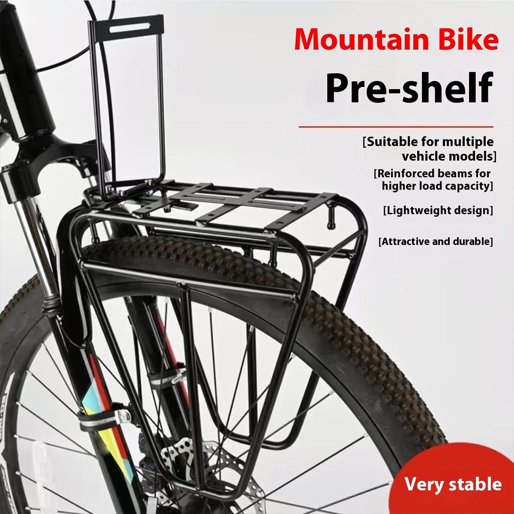 Front Bike Rack, Bike Road Durable And Sturdy, Easy Extra-Large Capacity, For Bicycles, E-Bikes, And Motorcycles