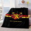 Football Club Emblem Lion Blanket Flannel Blanket for Bed, Sofa, Camping, Hiking, Picnic Essentials, Gift for Family Fan Gifts