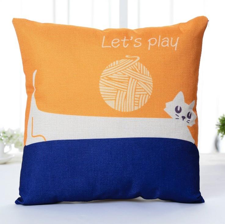 Cartoon Animal Cushion Cover With Printed Design For Bedroom And Lounge