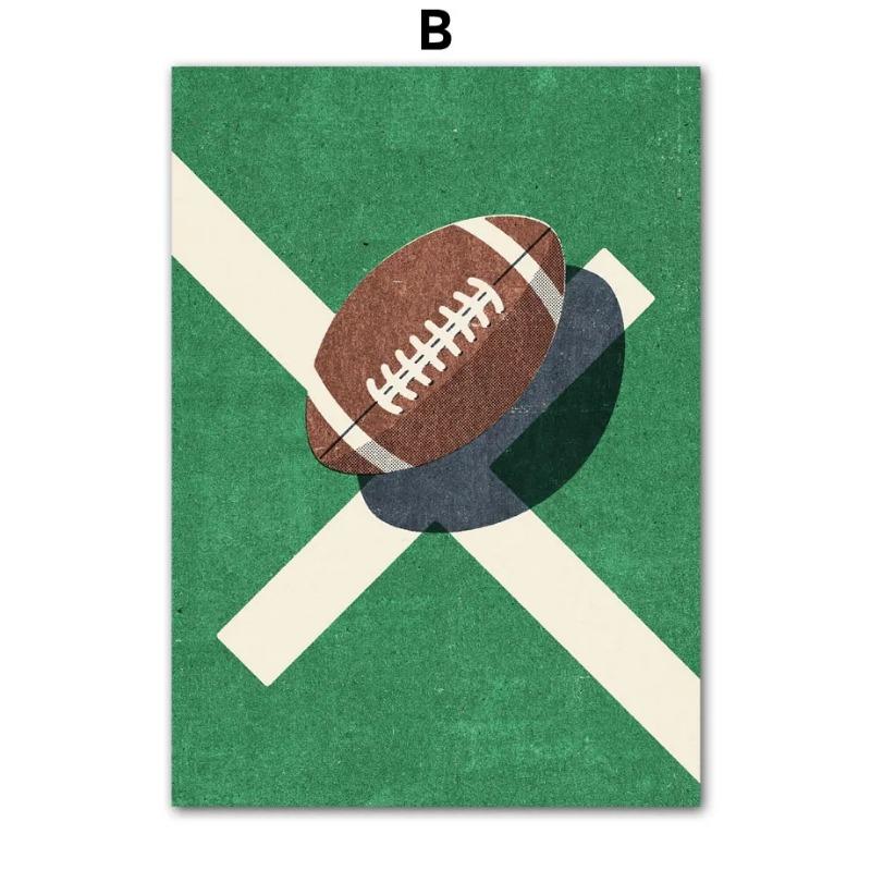 

Спортивная игра Футбол Теннис Баскетбол Бейсбол Плакаты и принты Настенная живопись Фреска Картина на холсте Бар Декор Картины для дома 21cm×30cm NoFrame
