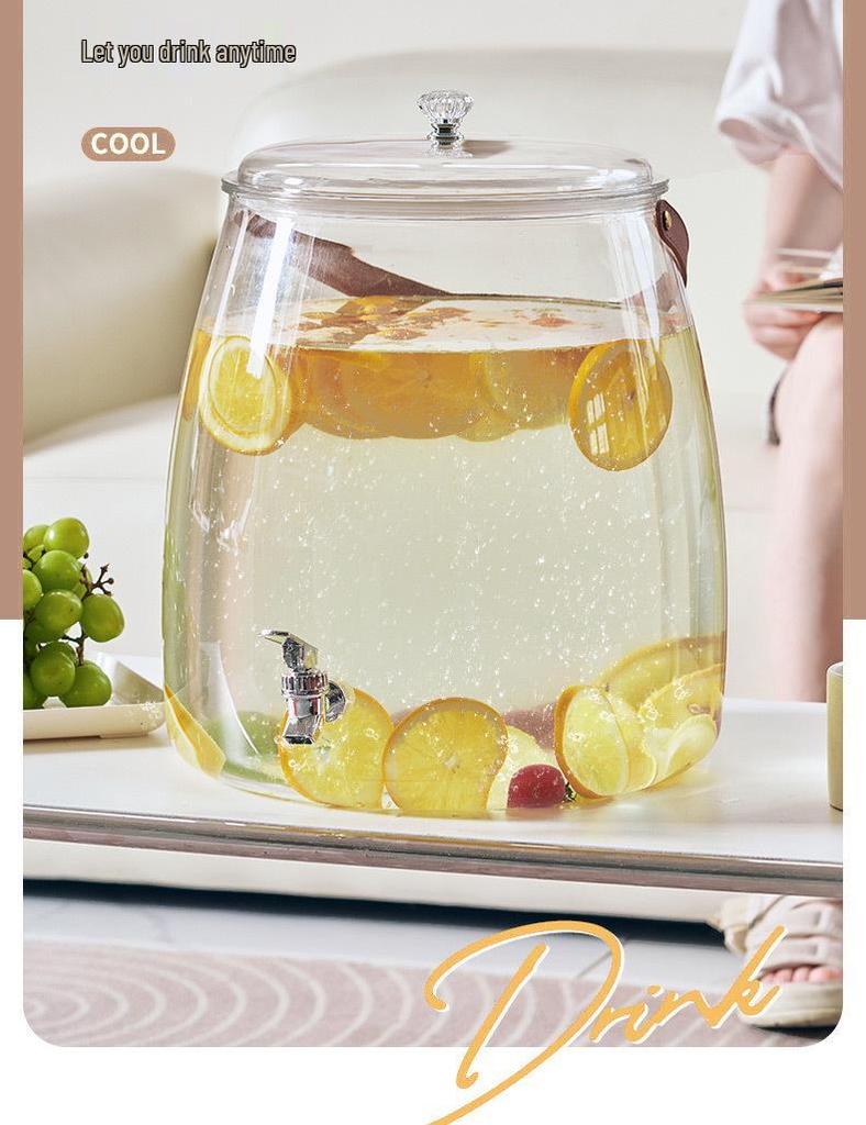 Large Capacity Cold Beverage Kettle with Spigot and Handle for Fruit Tea and Lemonade