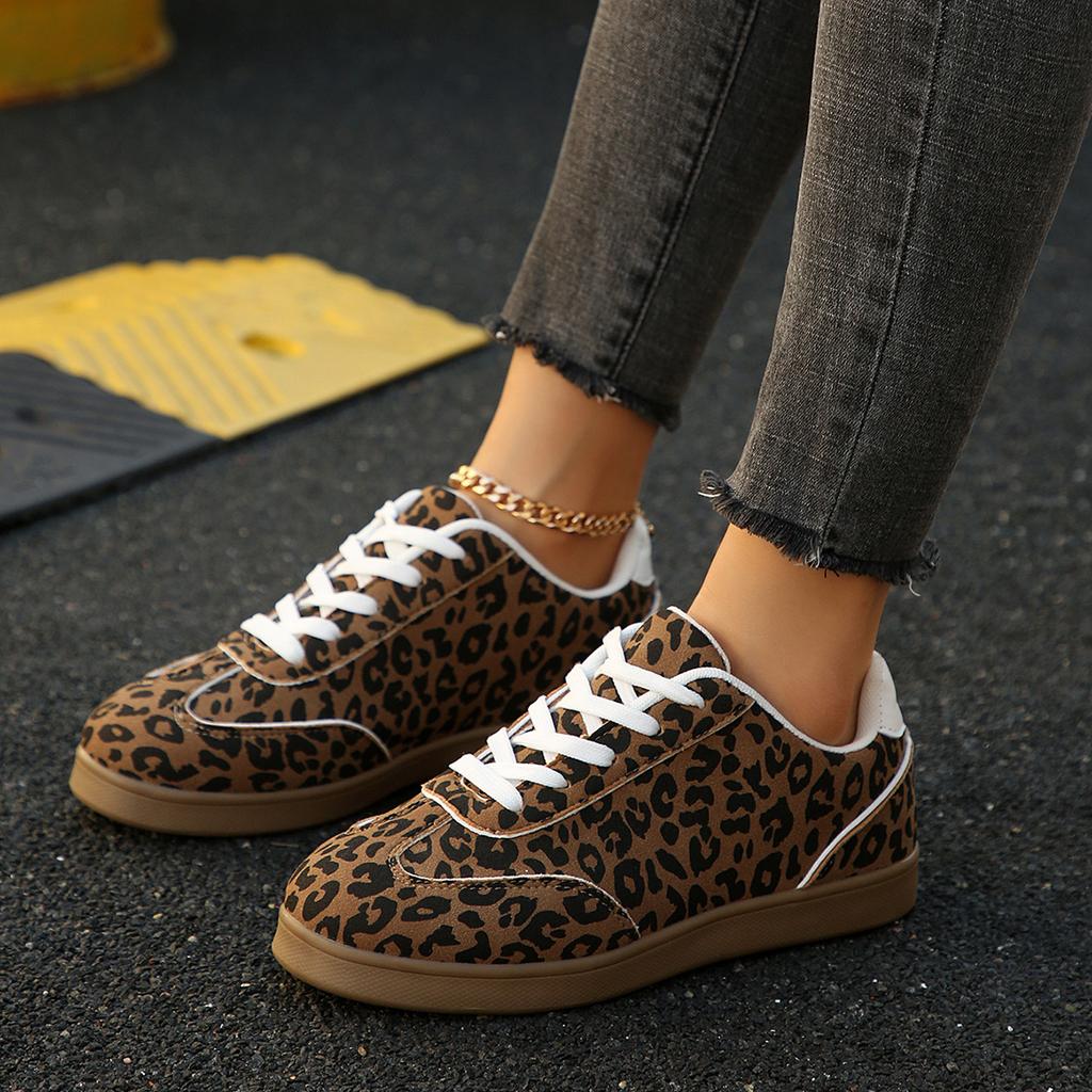 Fashion Women Round Toe Lace Up Low-Top Flats Sneakers Spring Autumn Fashion Casual Sports Shoes Anti-slip Comfortable Sneakers Women