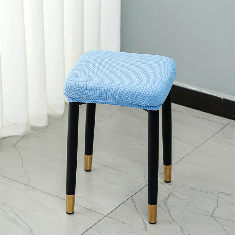 1pc Thickened Small Square Stool Dustproof Protective Cover Elastic Chair Stool Cover Home Decorative Chair Cover