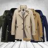 Frühlings- und Herbst-Herrenjacken Lässiger Business-Trenchcoat Herren Freizeitmantel Herren Einreiher Windjacken