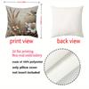 1 Pillowcase 2D Flat Printed Linen Style Pillowcase Cover with Wheat and Bird Pattern Polyester Pillowcase Sofa Cushion Cover
