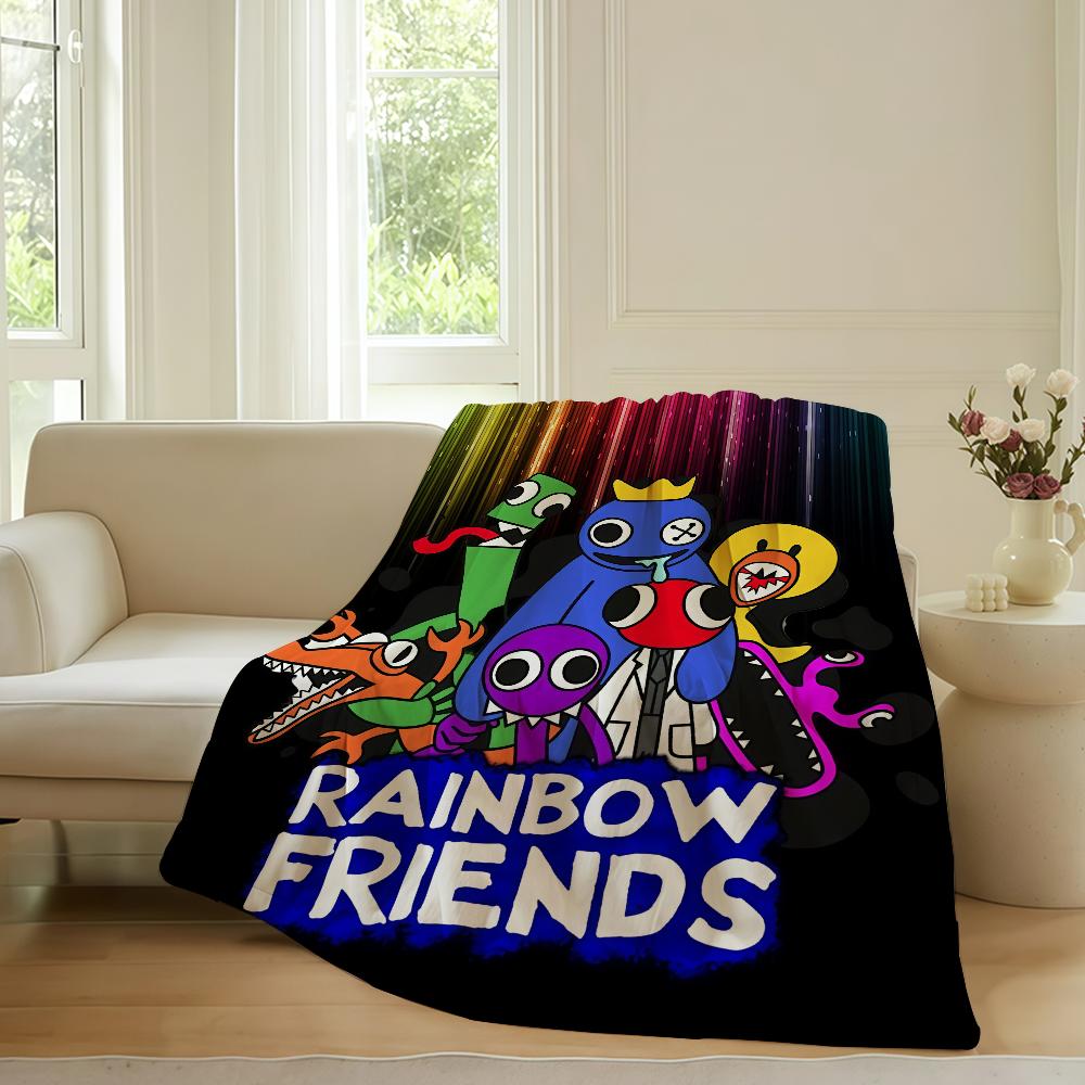 

Cartoon cute R rainbow F riendS Blanket For Sofa Office Bed Plane Travel Sleep Read Relax Camping Soft And Warm 75x90cm