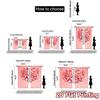 2D Flat Printing  JIT 2pcs   Curtains (Without Rod) Heart Blossom Minimalist Modern Curtains Polyester Easy Install Curtains