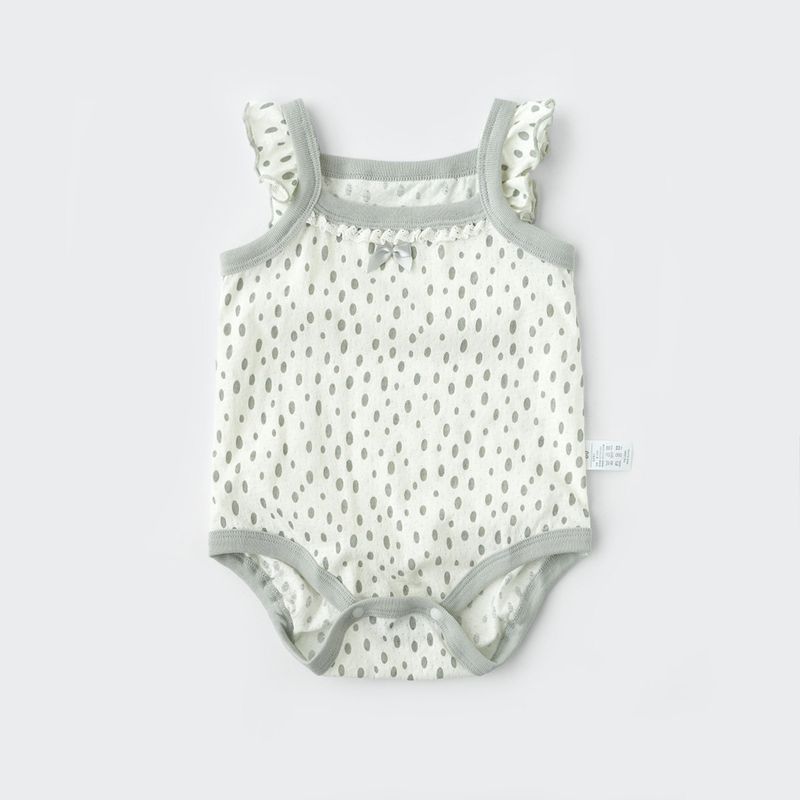 Class a Thin and Soft Children's Pure Cotton Mesh Romper, Girls' Strap Jumpsuit, Infant and Toddler Summer Bodysuit