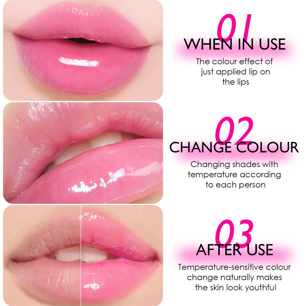 Kiss Beauty color change is not easy to stick to the cup, moisturizing and moisturizing lip gloss, temperature change lip glaze lipstick