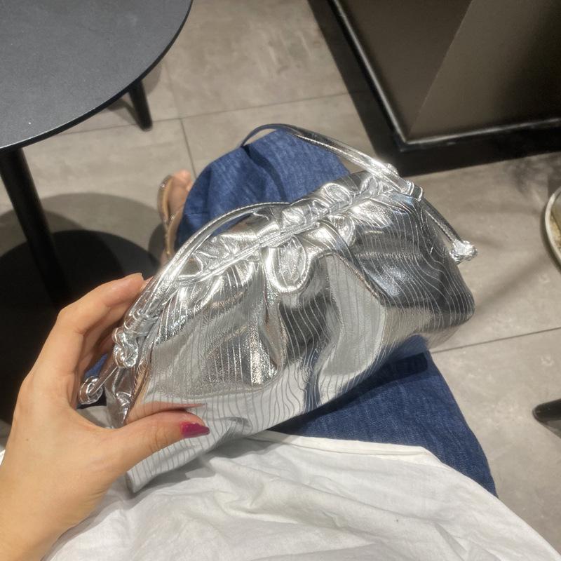 2023 Goldwolke Damen Umhänge- & Handtasche: Große/Kleine gewebte Teigtaschen-Tasche