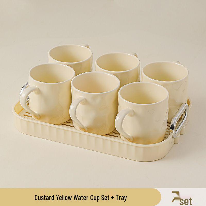 Modern Ceramic Tea & Water Cup Set for Guest Reception - Luxury Living Room Collection