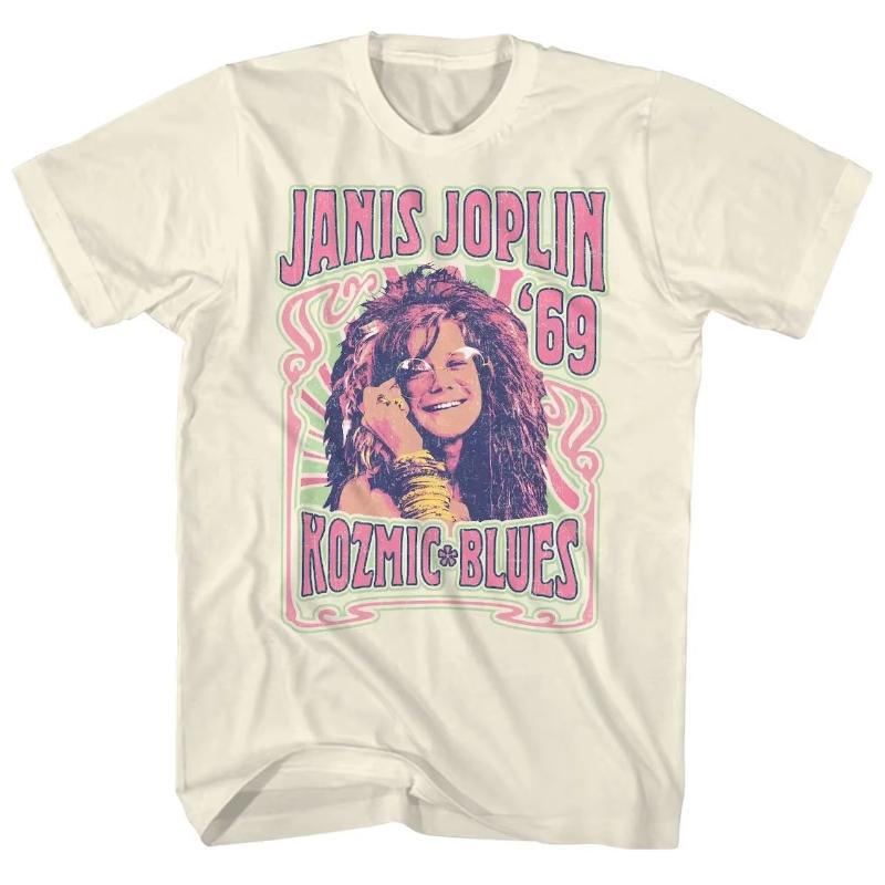 

Rock musician print Tshirt casual cotton Tshirt Janis Joplin punk retro Tshirt retro rock clothing 4XL