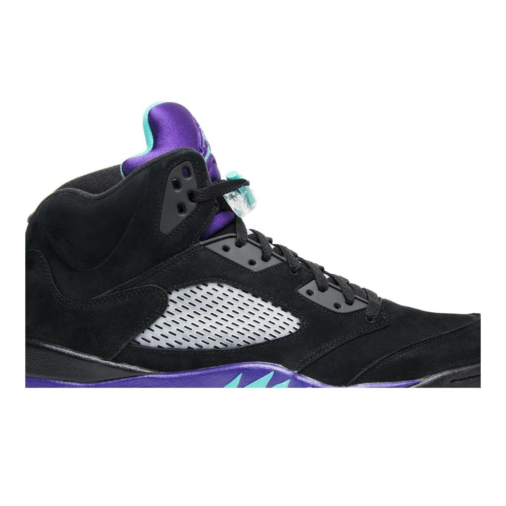 Air Jordan 5 Retro 'Black Grape' (Unisex) Black / New Emerald-Grape Ice Vintage Basketball Shoes 136027 007