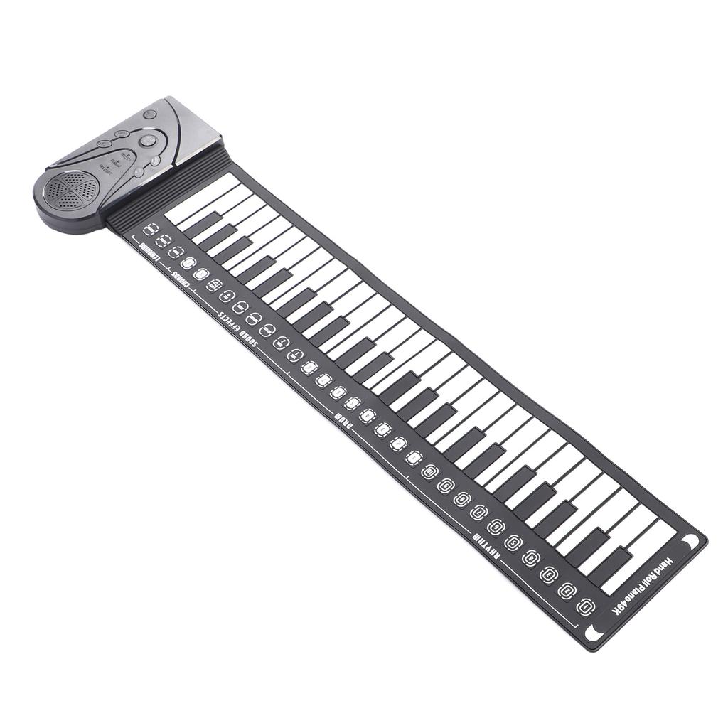 Portable Piano with Speaker 49 Keys Silicone Flexible 16 Tones 10 Rhythms 16 Level Volume Control