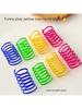 Colorful Plastic Spring Cat Toy Interactive Jumping Pet Toy For Cats Self-Playing Fun Elastic Chew Resistant Pet Amusement Toy