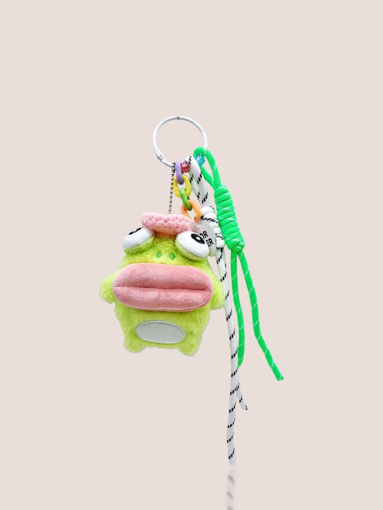 Cartoon Ugly Cute Frog Pendant Doll Funny Big Eyes Sausage Mouth Frog Bag Pendant Keychain