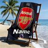 Custom Name Personalized football team F.C Print Beach Towel, for Trip Camping Beach Party Home Decor, Birthday Gift for Family & Friends