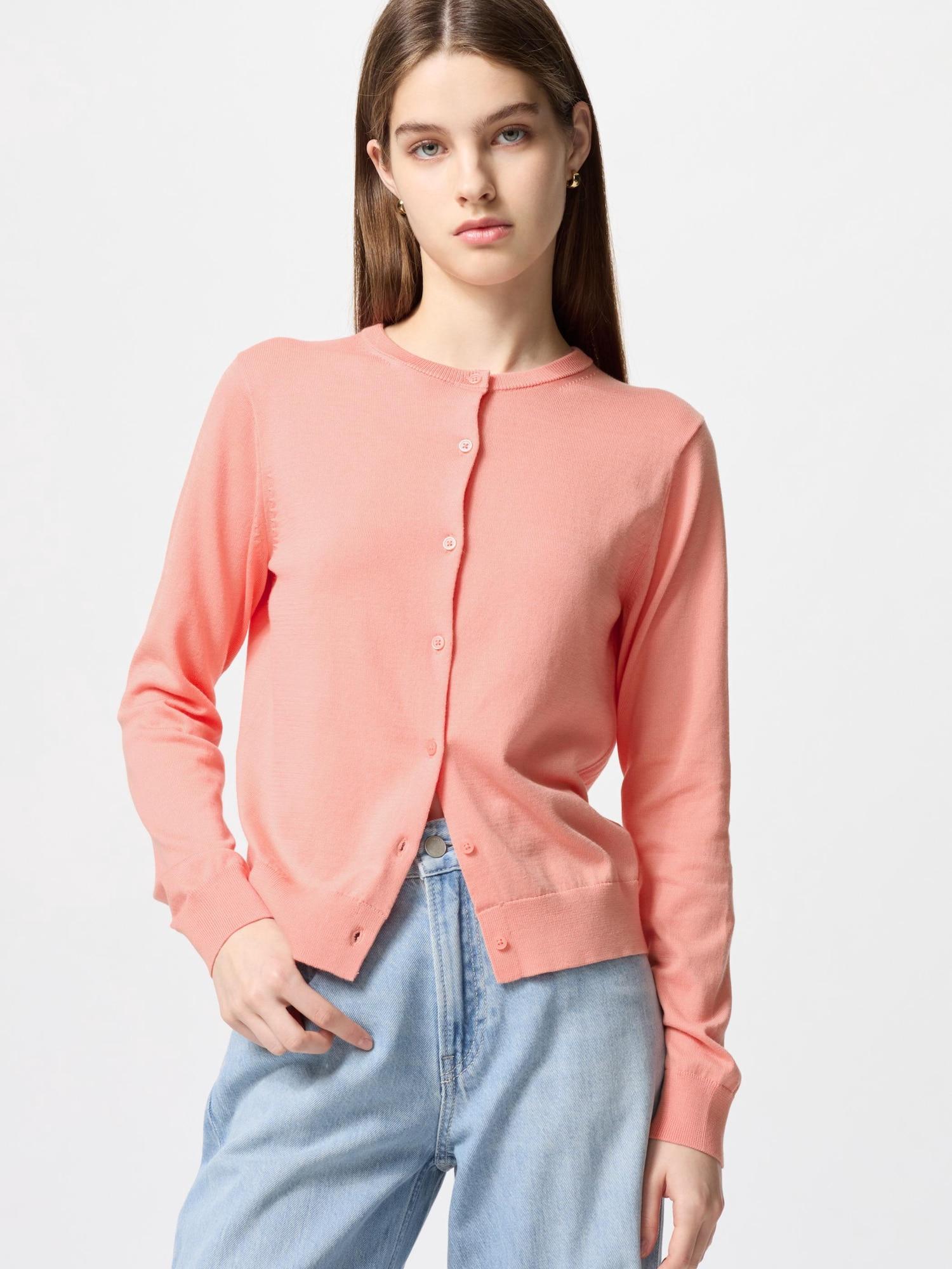 

Кардиган Uniqlo с защитой от ультрафиолета и круглым вырезом, длинный рукав 11 PINK/WOMEN XL