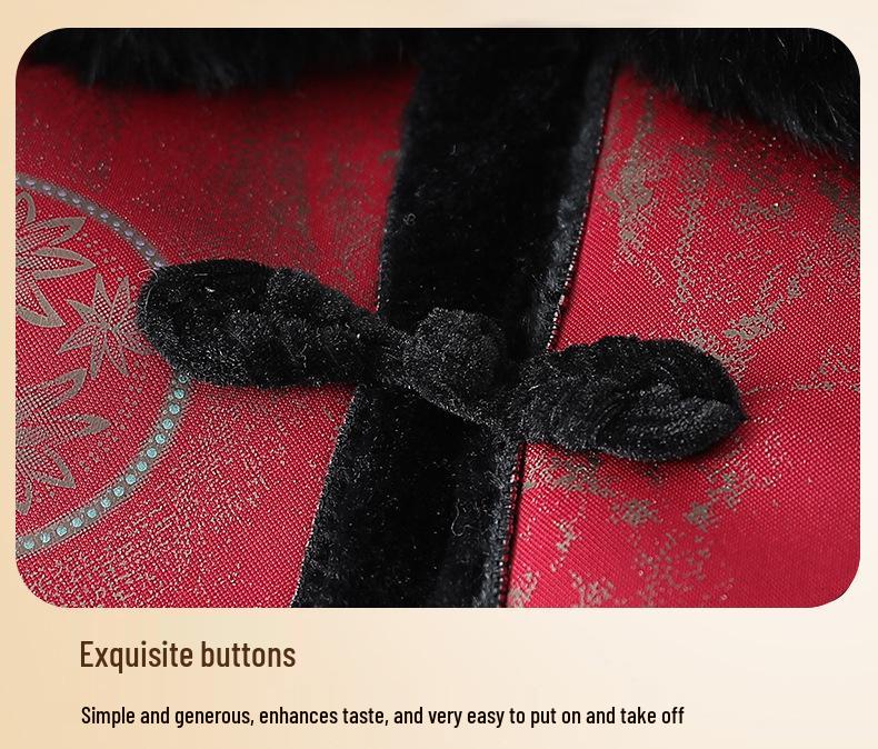 Women's Winter Coat: Fur-Collar, Fleece-Lined for Middle-Aged & Elderly - Ideal for Mothers & Grandmothers