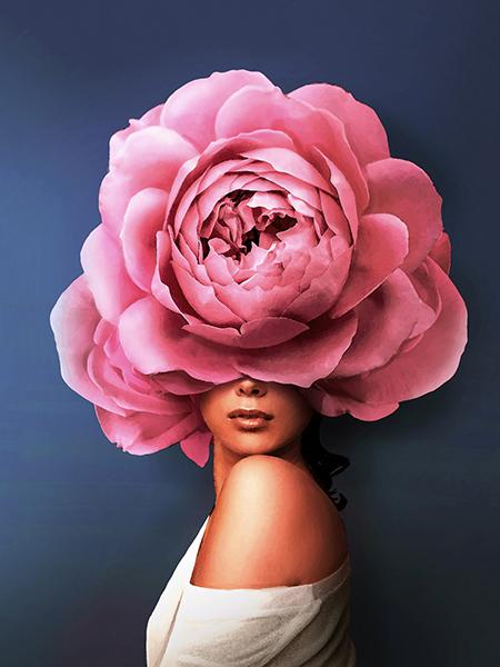 Diamond Painting Woman 5D DIY Full Round Round Diamond Embroidery Girl Portrait Rhinestone Picture Flower Home Decor