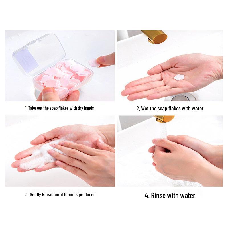Portable Antibacterial Mini Soap Sheets for Students & Children