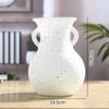 Glossy Retro Gradient Glass Vase with Double Ears for Fresh or Dried Flowers