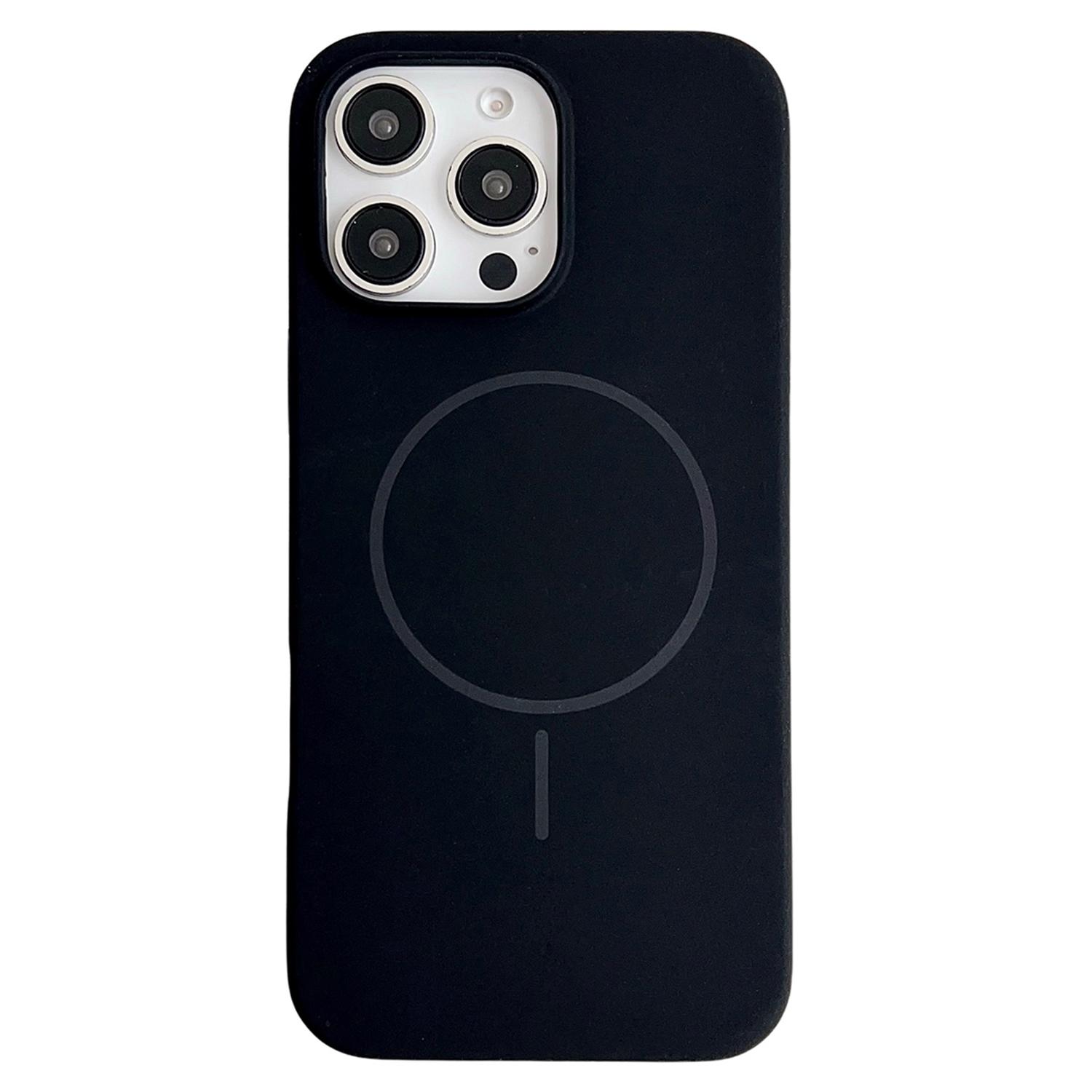 

For iPhone 16 Pro Case Compatible with MagSafe Silicone Phone Back Cover Black