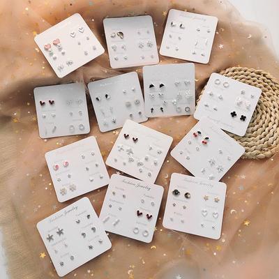 "El más vendido de 2024: Conjunto de pendientes de perla 925 para mujer: joyas nuevas y elegantes