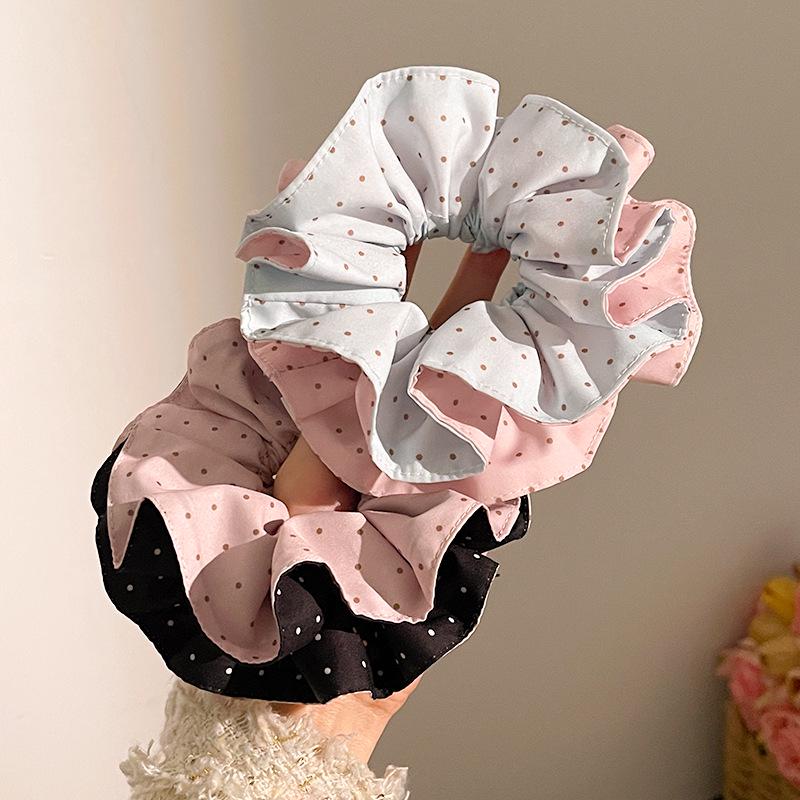 Gomas para el pelo hechas a mano de estilo étnico chino: Diseño Minoritario con Accesorios para Coleta de Puntos Ondulados