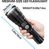 Flashlights High Lumens Rechargeable, LED Super Bright Flash Light Long Beam, Zoomable Linternas with LCD Digital Display, 5 Mode, Waterproof,