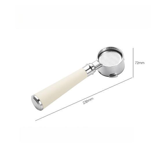 Stainless Steel Portafilter Handle for Espresso Machines with Large Capacity Chamber and Even Flow Distribution