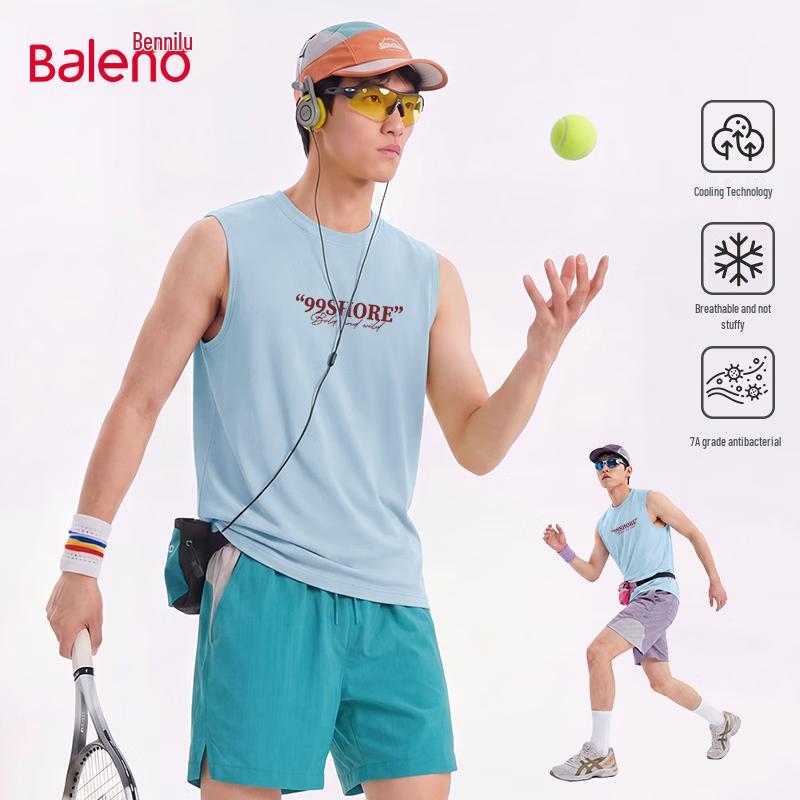 Baleno Men s Sleeveless Cool-Touch T-Shirt XL