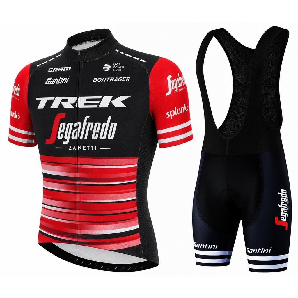 Short Sleeve Cycling Suit Men's Strap Cycling Pants Sweat-absorbing and Breathable Cycling Suit