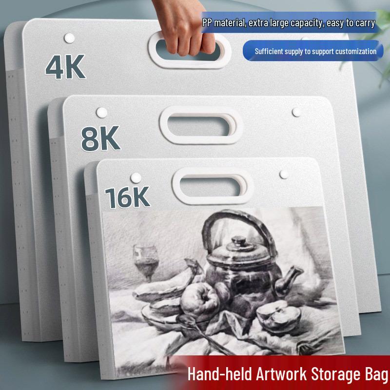 

Сумка-тоут для хранения портфолио и бумаги для эскизов 16K Handheld Portfolio Bag [A4] прозрачный/серый