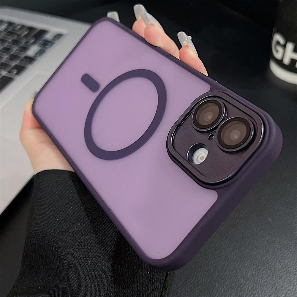 Luxury Matte Magnetic Case For iPhone 16 Pro Max 16 Plus Coque For iPhone 15 14 13 12 Pro Max For Magsafe Wireless Charger Cover