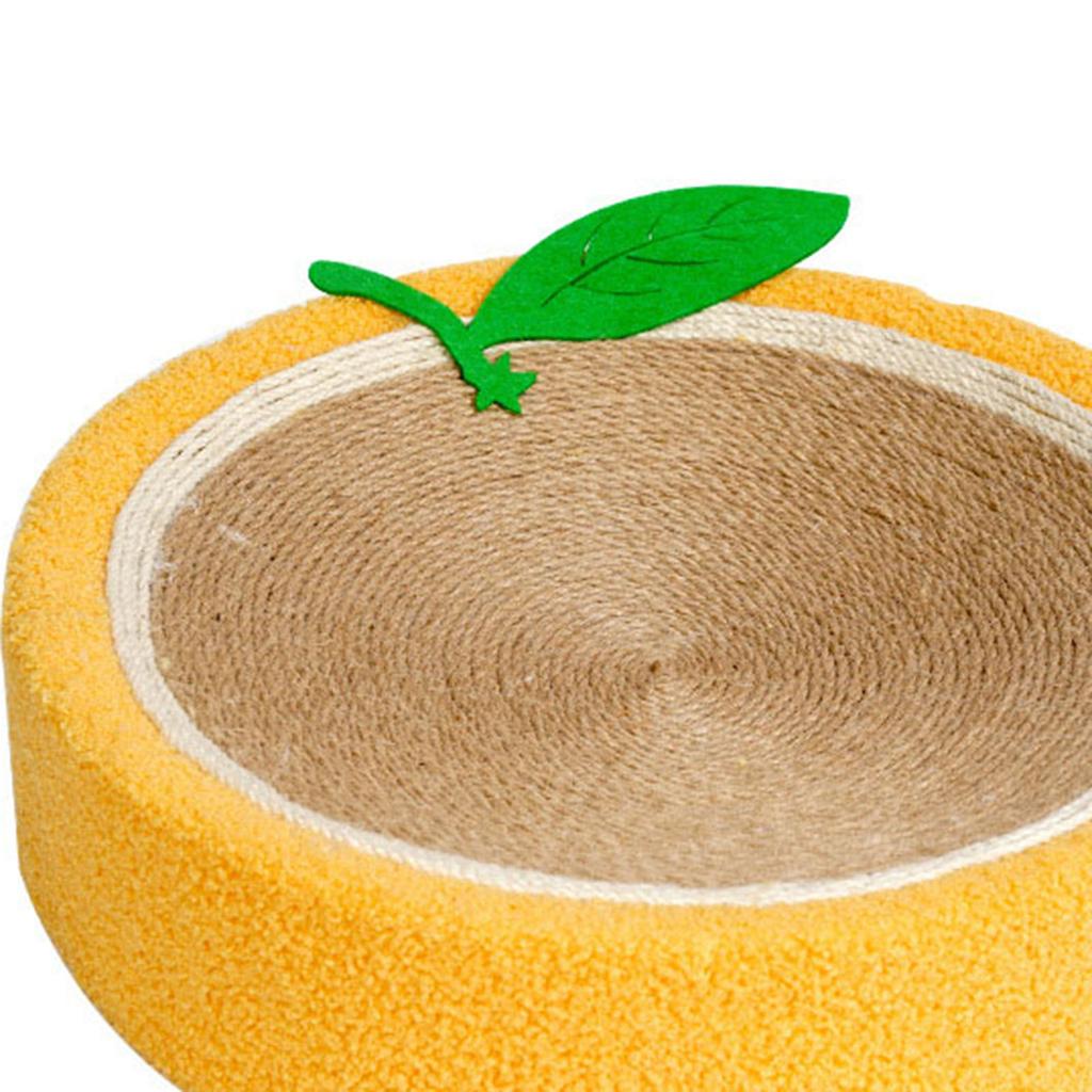 Katzenkratzschale Orange Rund Sisal Hanf Langlebig Abriebfest Platzsparend Katzenkratzbaum Bett für Familie