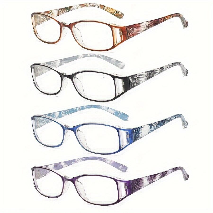 Women & Men Floral Reading Glasses - Elegant Fashion Square Full Frame, Perfect for Phone & Computer