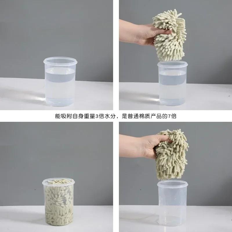 Household Bathroom Tools Chenille Hand Towels Hand Towel Ball with Hanging Loops Quick Dry Soft Absorbent Microfiber Towels