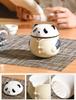Ceramic Kung Fu Teaware Sets Creative Panda Tea Set Household Portable Travel Teacups One Pot Three Cups with Gift Box Drinkware