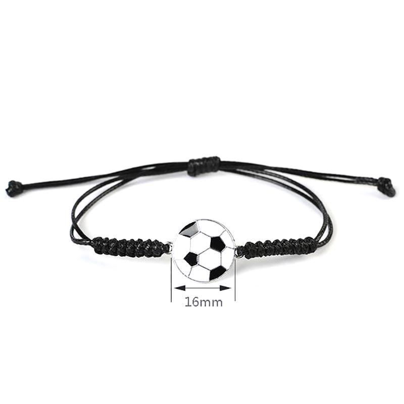 1-5 ks Fotbalové náramky pro děti Nastavitelné přívěsky Fotbalový náramek Sportovní pletené šňůrkové náramky Pro fotbalisty