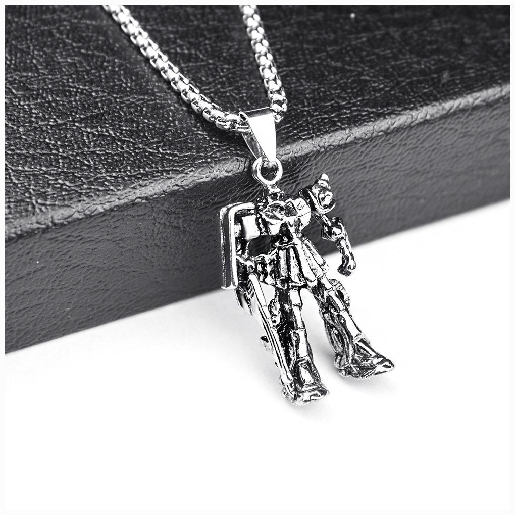 

Ювелирные изделия из нержавеющей стали, винтажное ожерелье с изображением робота-трансформера, мужская подвеска из титановой стали
