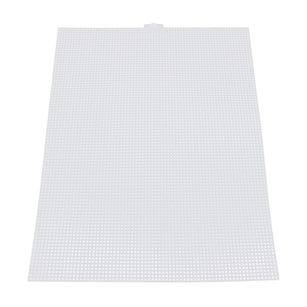 5 Pcs Plastic Mesh Canvas Sheet 7 Count 33.5x26cm White Plastic Canvas Eye Mesh with 4 Knitting Needles