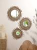 Brown Room Decorative Mirrors Wall Decor Boho Macrame Round Cosmetic Mirror Room Wall Mirror Woven Macrame Crafts Art Home Decor