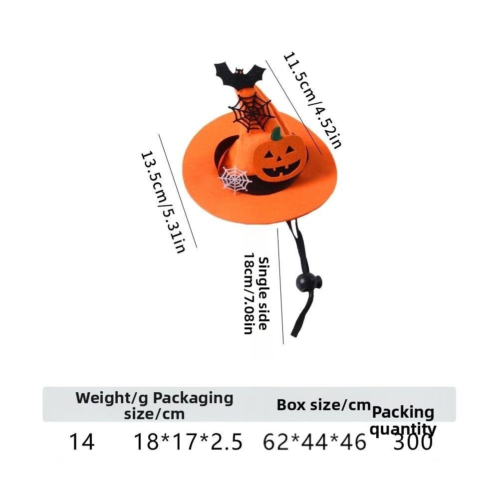 Pumpkin Spider Web Bat Decoration Pet Halloween Hat Dog Costume Accessory Pet Birthday