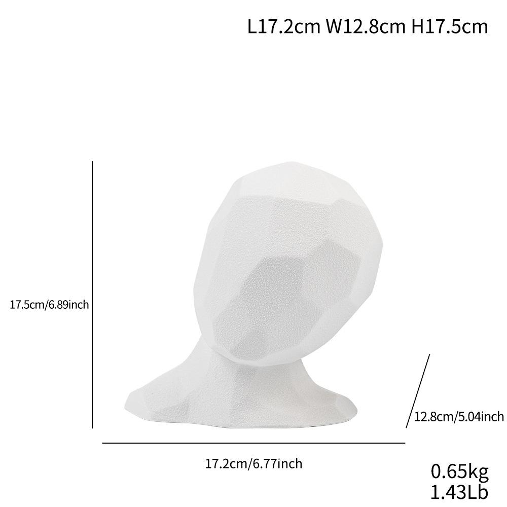 European Minimalist Geometric Abstract Ornament Creative Ceramic Handicraft High-End Model House Home Desktop Decoration B3105A