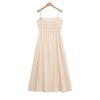 2025 Spring/Summer Slim Fit Sweet Vacation Draped Pleated Long Camisole Dress for Women