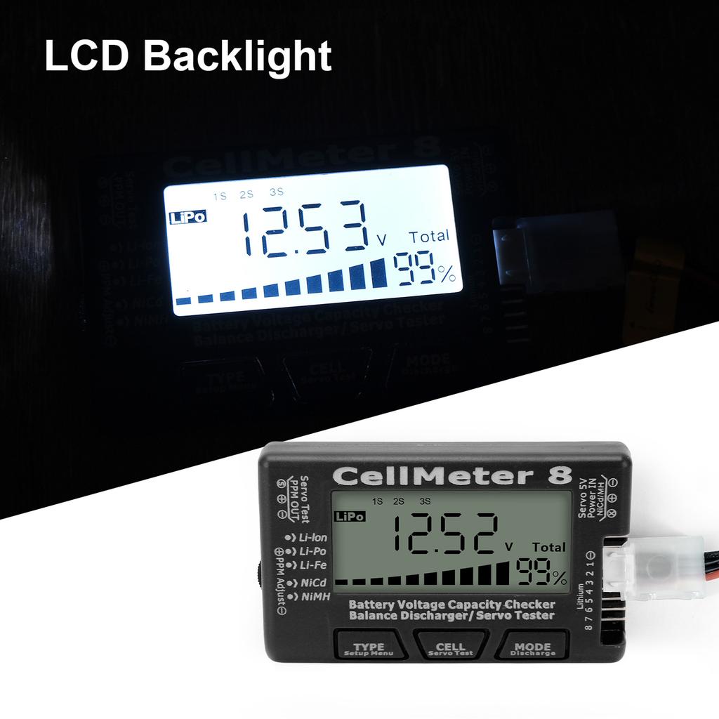 Digital Battery Capacity Checker Tester Detector Battery Balance Discharger Servo Tester for  