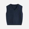 New Children's Cotton Thread Knitted Vest College Style V-neck Pullover Autumn and Winter Sweater Vest Knitted Sweater