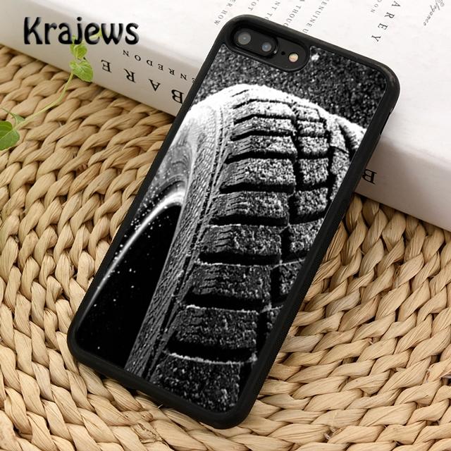 Krajews Cool Tire Tread Wheel Style Track Phone Case Cover For iPhone 14 6s 7 8 Plus XR XS 11 12 13 Pro Max Samsung S21 S22ultra