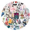 55Pcs France Paris Landscape Stickers Eiffel Tower Decals Diy Motorcycle Luggage Guitar Cartoon Cool Graffiti Decal Sticker